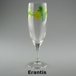 Håndmalet champagneglas med Erantis