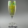 Håndmalet champagneglas med Guldregn