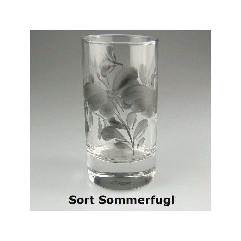 Børneglas med Sort Sommerfugl