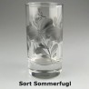 Børneglas med Sort Sommerfugl