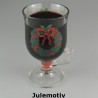 Gløgg-glas med håndmalet julemotiv