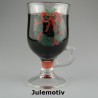 Gløgg-glas med håndmalet julemotiv