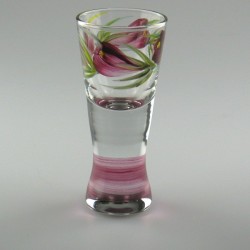 Håndmalet shotglas / dramglas med Krokus