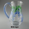 Lille håndmalet glaskande med Blåregn dekoration