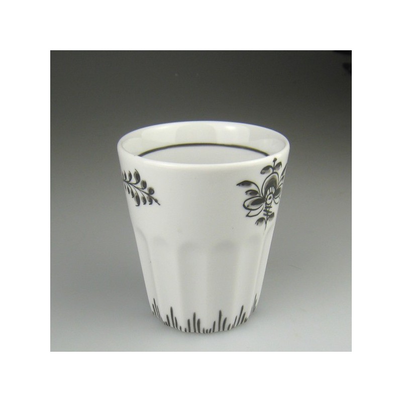 Tandkrus i porcelæn med håndmalet dekoration Nostalgi (Model F)