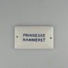 Lille porcelænsskilt brugt som indendørs skilte