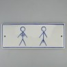 WC skilt med piktogram af en kvinde og en mand (21 x 8 cm)