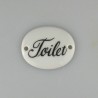 Toilet porcelænsskilt 5 x 4 cm