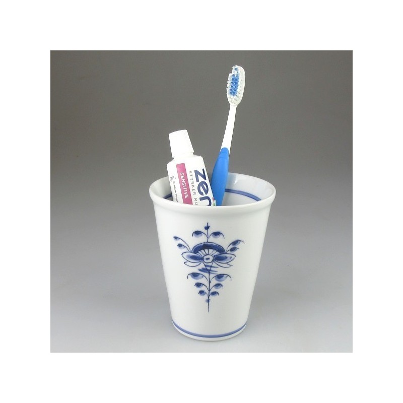 Stort tandkrus i porcelæn med håndmalet dekoration Nostalgi (Model H)