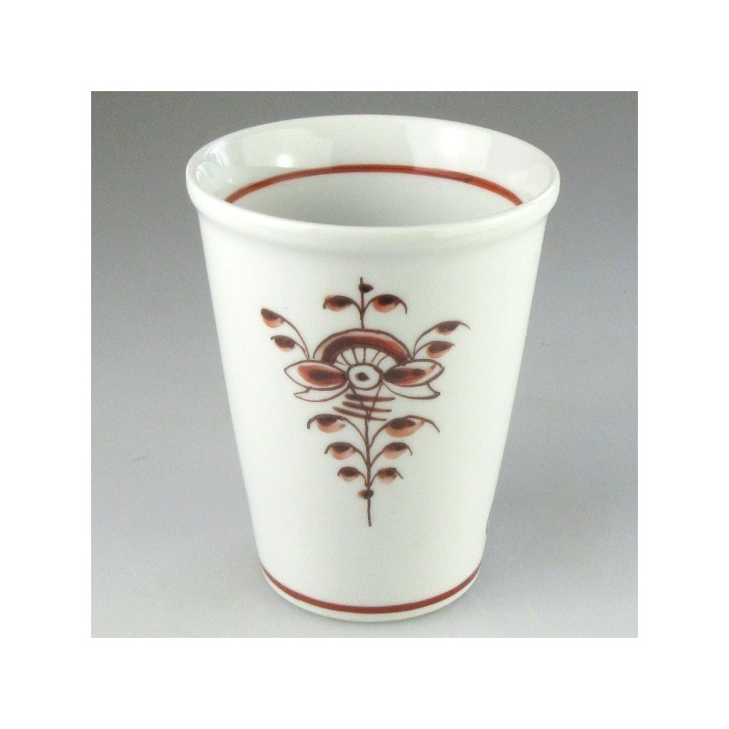 Stort tandkrus i porcelæn med håndmalet dekoration Nostalgi (Model H)