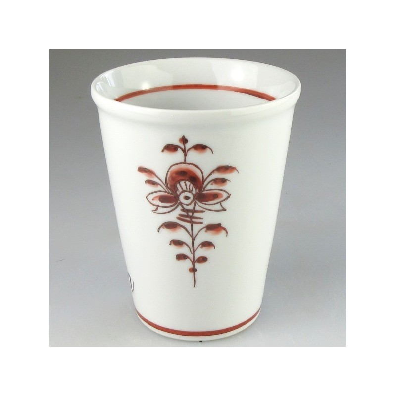 Stort tandkrus i porcelæn med håndmalet dekoration Nostalgi (Model H)