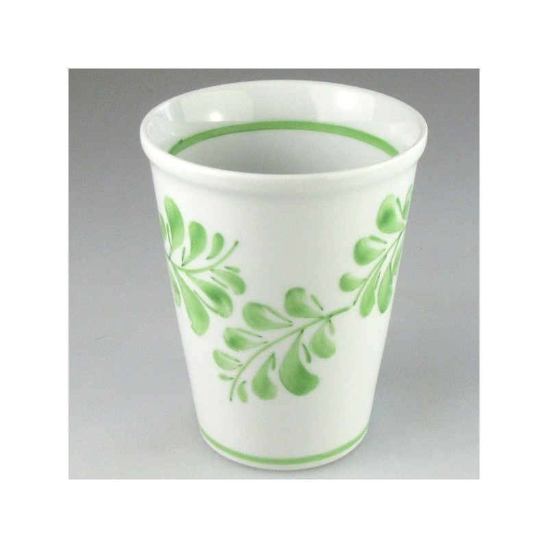 Stort dekoreret tandkrus i porcelæn med Sommerfuglemotiv (Model H)