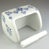 Toiletrulleholder i håndmalet porcelæn med dekoration Nostalgi