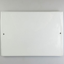 26 x 18 cm - Stort firkantet dørskilt / navneskilt i porcelæn