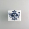 Nostalgi - Blomst E håndmalet dekoration på firkantet porcelænsknop / porcelænsgreb