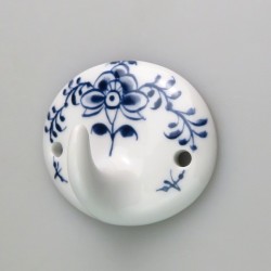 Håndmalet enkelt knage (model B) i porcelæn med dekoration Nostalgi
