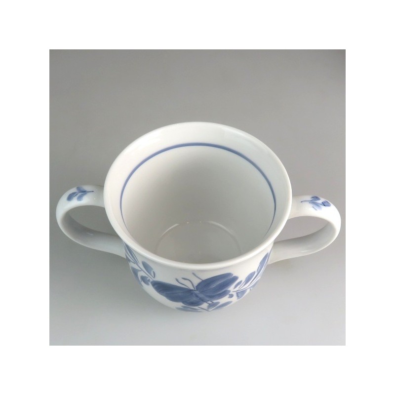 Krus / kop med to hanke og Sommerfugle-dekoration (Model N)