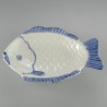 17 cm - Fisketallerken / lille serveringsfad i hånddekoreret porcelæn