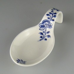 Tapas ske / delikatesse ske / saltkar i håndmalet porcelæn med dekoration Nostalgi - Blomst B