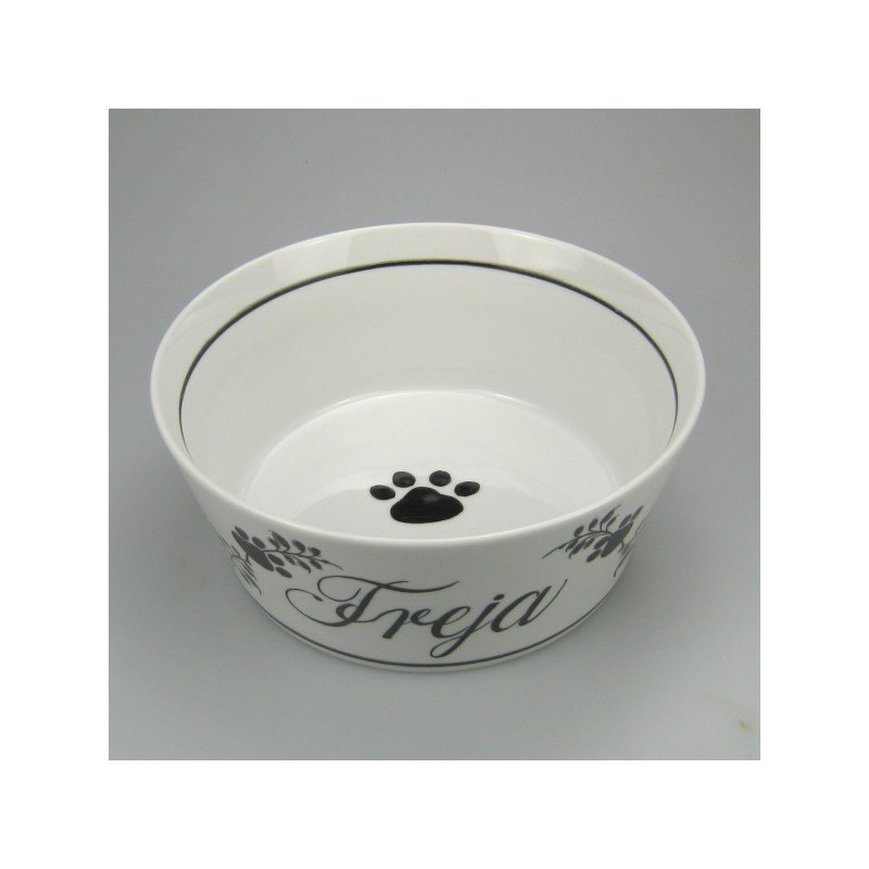 cm Foderskål eller i håndmalet porcelæn med til hunde